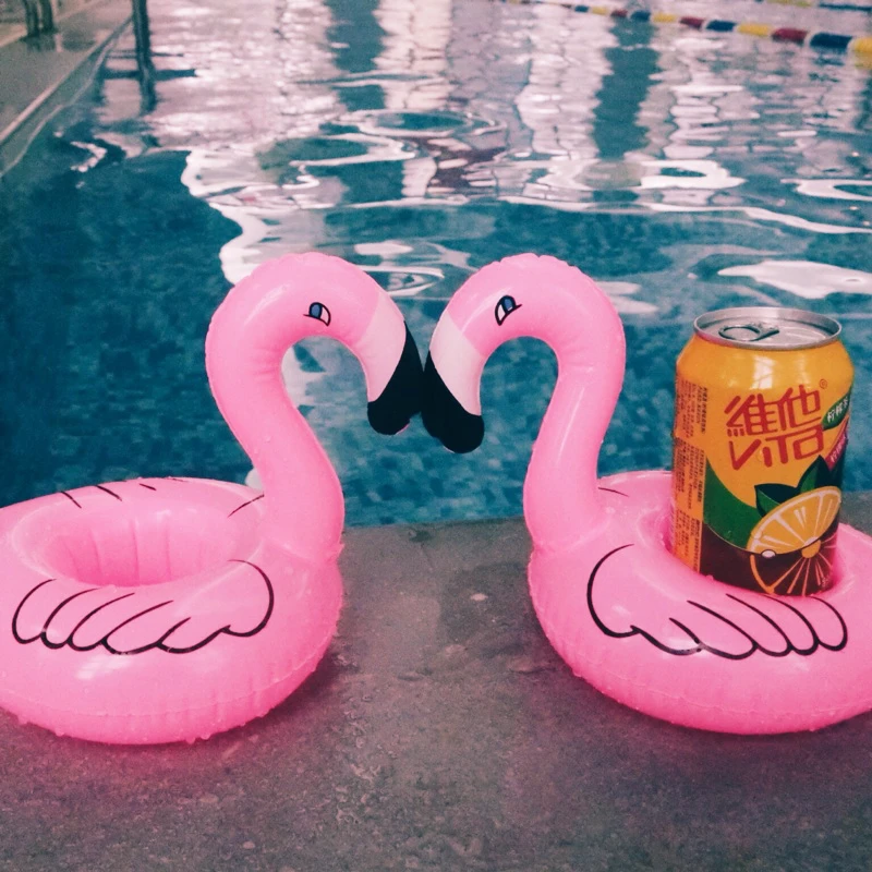 1 шт. хит продаж мини Розовые надувные держатели для напитков плавающий
