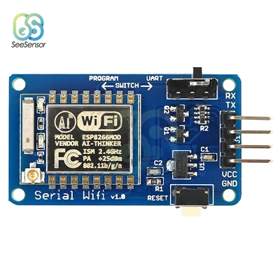 ESP8266 ESP-07 ESP8266 ESP-07 ESP07 V1.0 серийный Wifi адаптер приемопередатчика Модуль беспроводной платы 3,3 V 5V 8N1 ttl UART порт контроллер для Arduino - Цвет: ESP8266 ESP-07