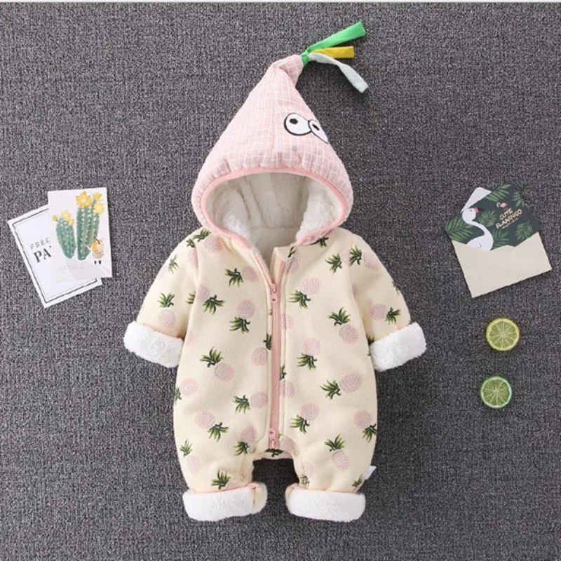 2018 Зимние Детские утепленные Зимний пуховик из хлопка для новорожденных