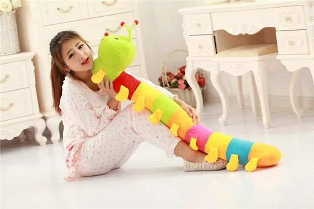 Новые Творческие Плюшевые Красочные игрушечная гусеница прекрасные мягкие