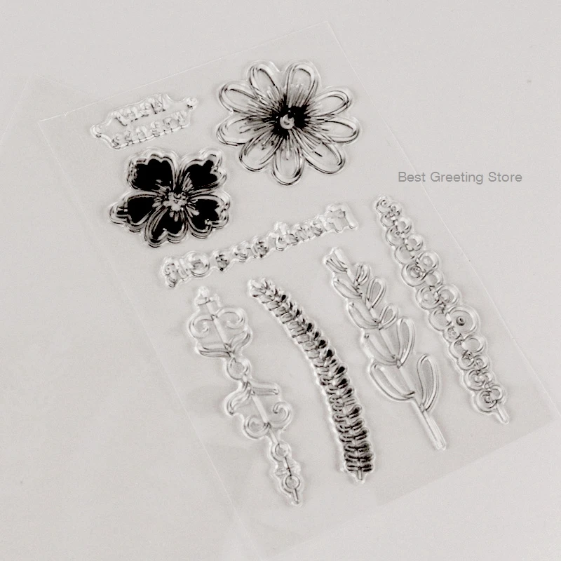Flower Stamps Friendship Plant Transparent Silicone Scrapbooking | Дом и сад