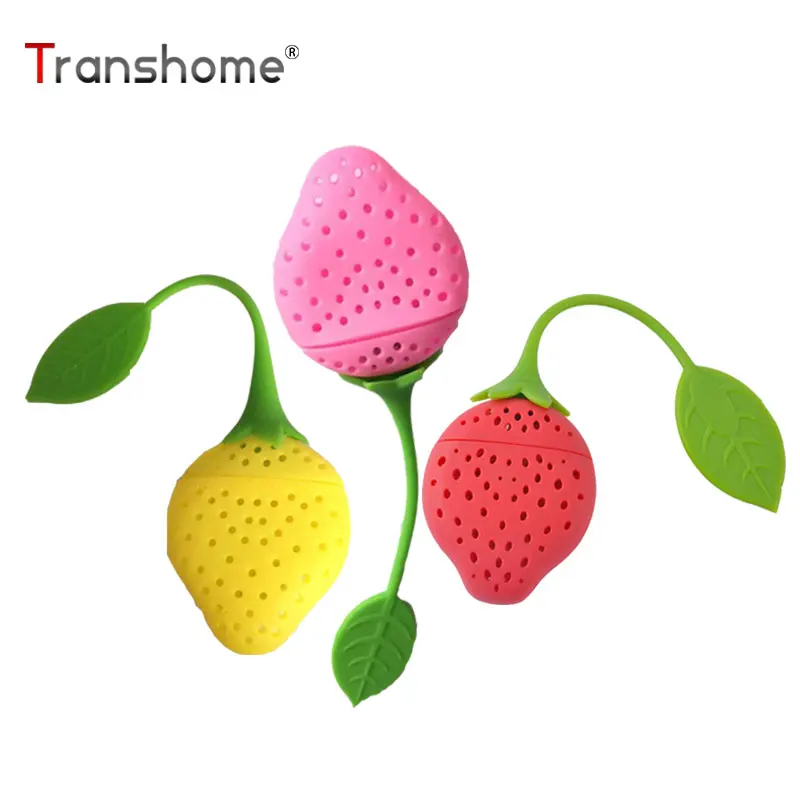 Transhome Чайный фильтр силиконовый милый клубничный в форме экологичный