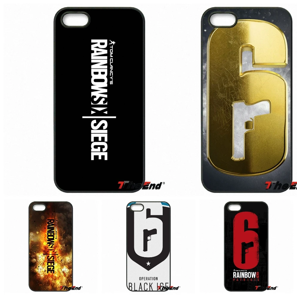 Прохладный Rainbow Six осада Управление логотип Cell чехол для iPhone X 4 4S 5 5C SE 6 S 7 8 плюс Galaxy