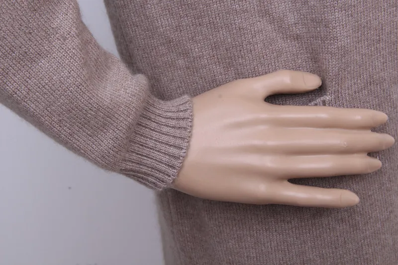 Женский длинный кардиган из 100% козьего кашемира коричневый темно-синий с