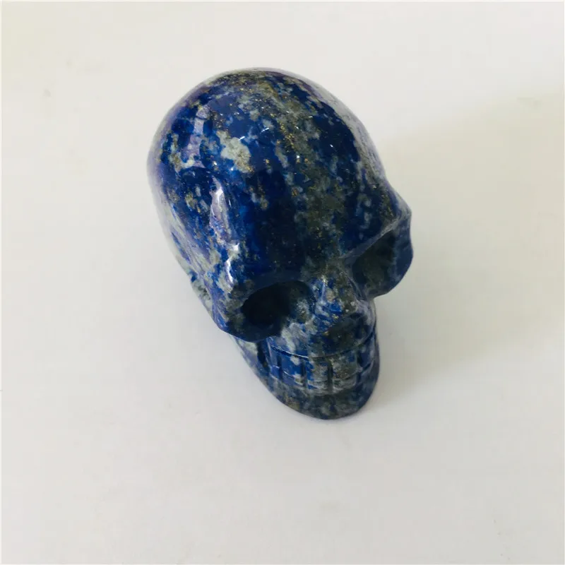 

NEW! Natural crystal Lapis lazuli stone carving skull healing cluster by hand
