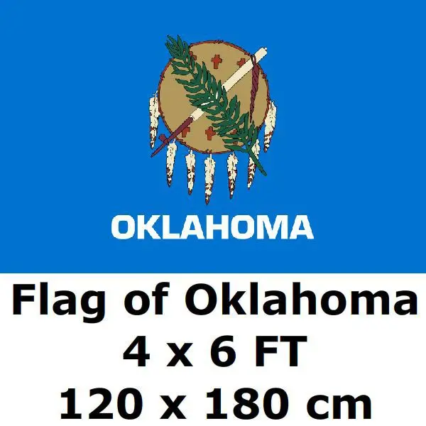 Флаг Oklahoma 4X6FT 100D полиэстер американский Американский флаг США флаги и баннеры для
