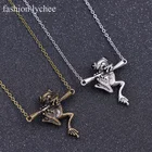 Модное ожерелье lychee с подвеской в виде лягушки