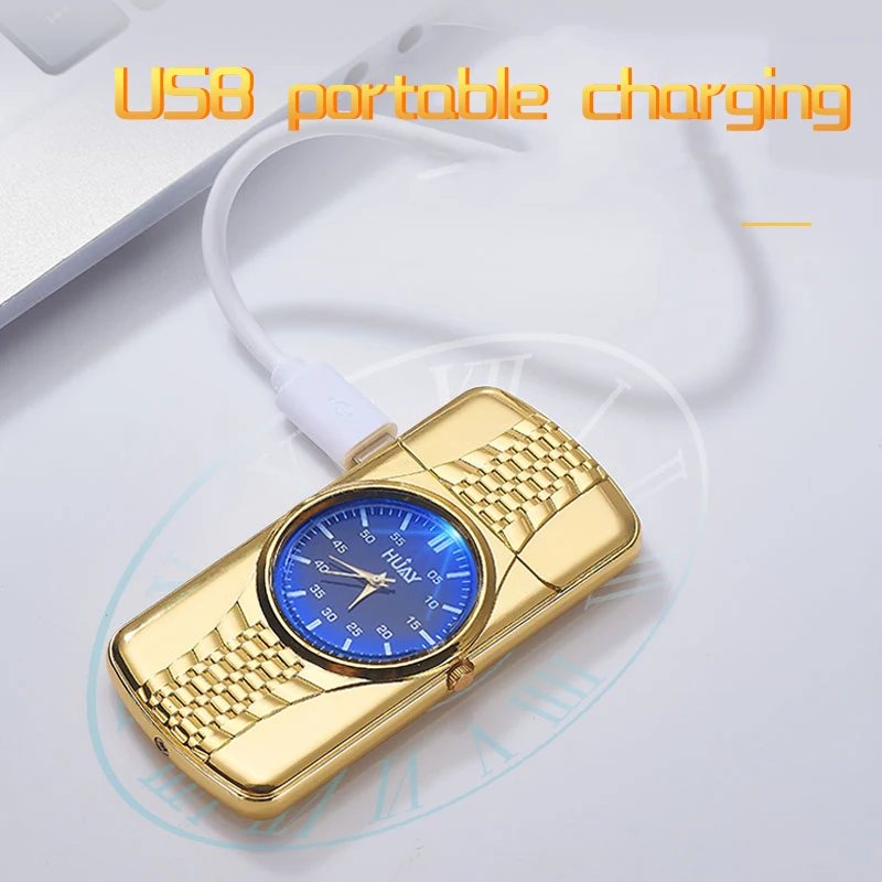 F786 2018 Новинка с подсветкой настоящие часы USB Электронная зажигалка для зарядки