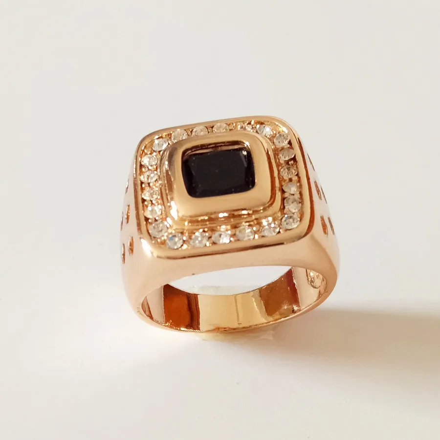 Модные мужские кольца модные ювелирные изделия 585 цвета розового золота круглые