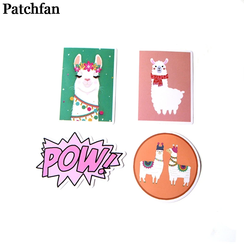 Patchfan, 18 шт., креативные Значки из ламы, альпаки, сделай сам, декоративные наклейки, мультяшный стиль, для DIY, для ПК, на стену, для телефона, скрапбукинг, альбом, A2080