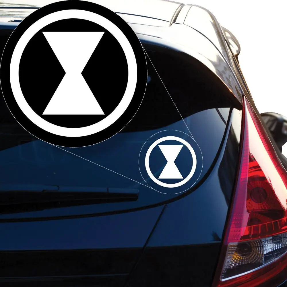 

Yoonek Graphics Avengers Black Widow Vinyl Decal Sticker # 904 (4" x 4", White)