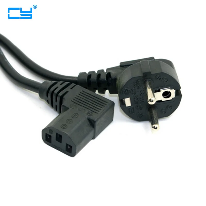 Европейский штекер плоский Nema 5 15P IEC C13 левый Ang светодиодный шнур питания для ЖК