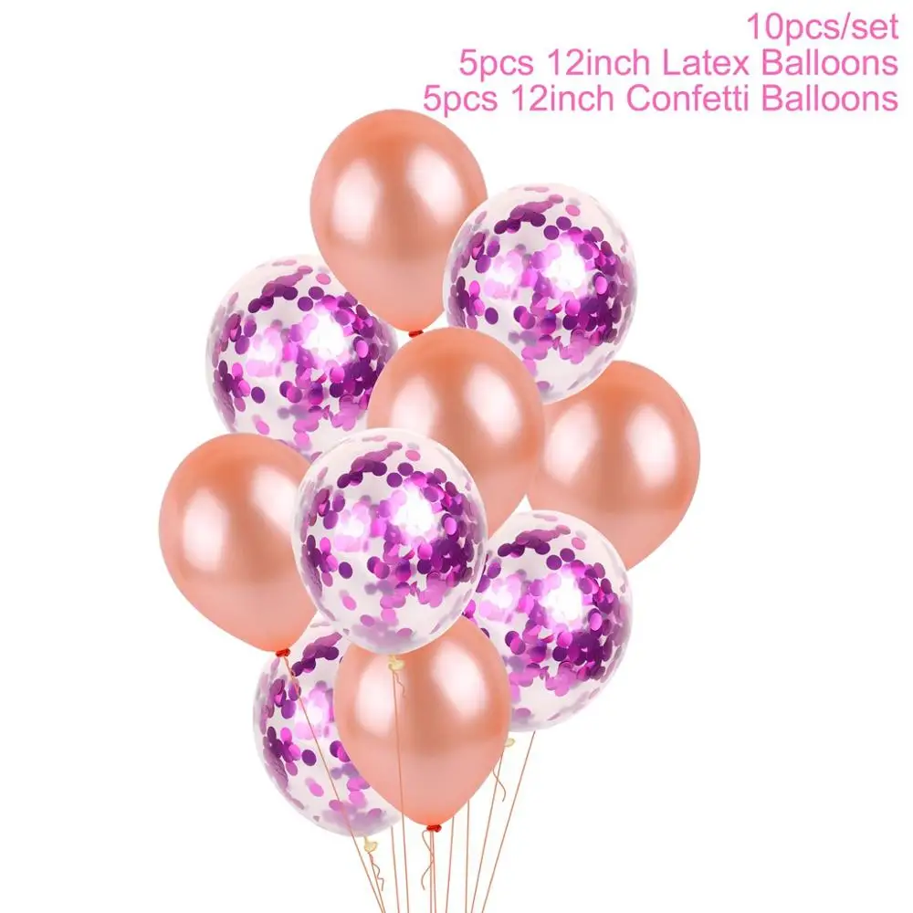 champagne and purple Staraise 25 шт. воздушные шары на 1-й День рождения Синий Розовый фольгированные шары Детские первый день рождения украшения на один год день рождения детский праздничный Декор - Цвет: champagne and purple