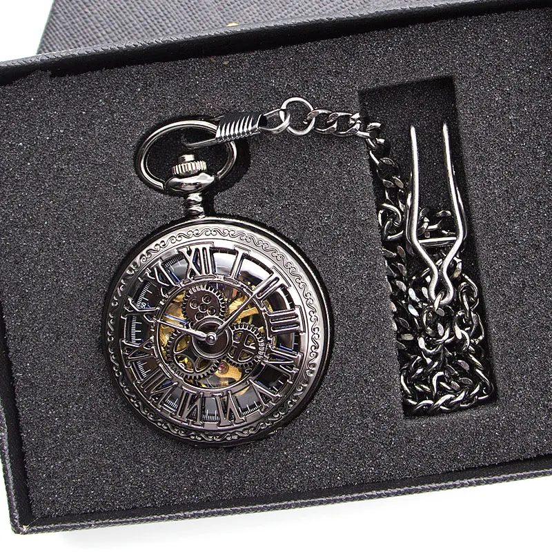 5 шт. антикварные Механические карманные часы с римскими цифрами полые на цепочке