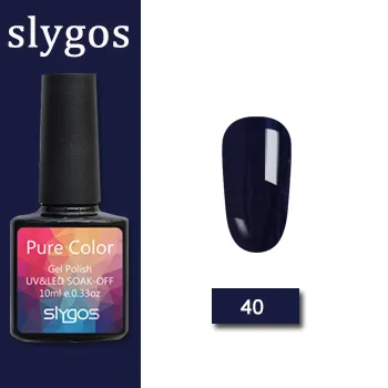 40 SLYGOS Гель-лак набор УФ Vernis полуперманентный праймер верхнее покрытие 10 мл полигель лак для ногтей маникюрный гель лак для ногтей - Цвет: 40