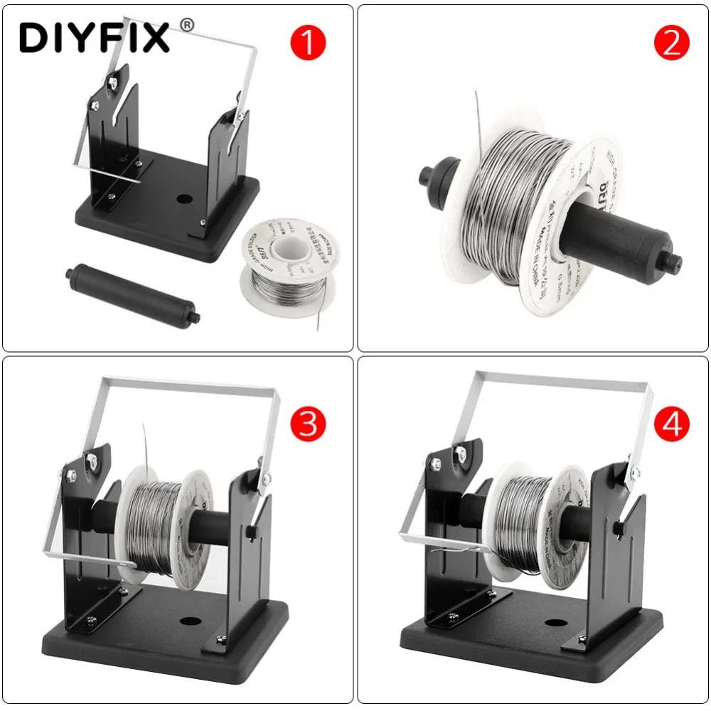 Оловянно-свинцовая паяльная проволока DIYFIX металлический держатель подставка