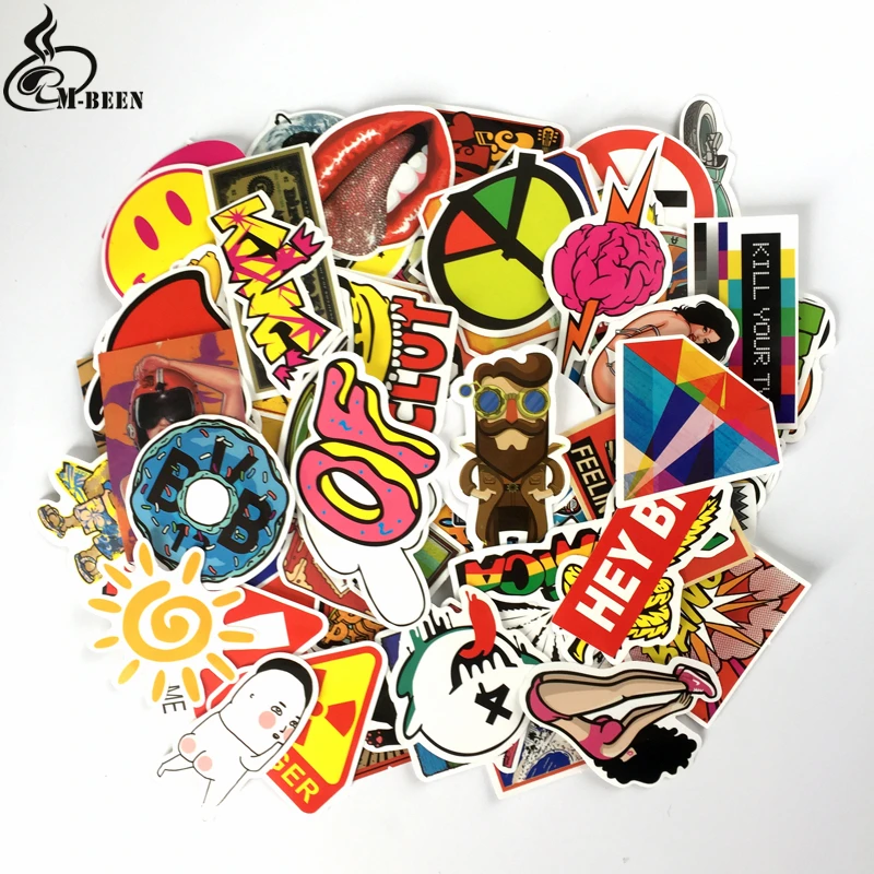 100 шт./упак. не повторяя граффити наклейки в ретро стиле с проектом &quotмаленький