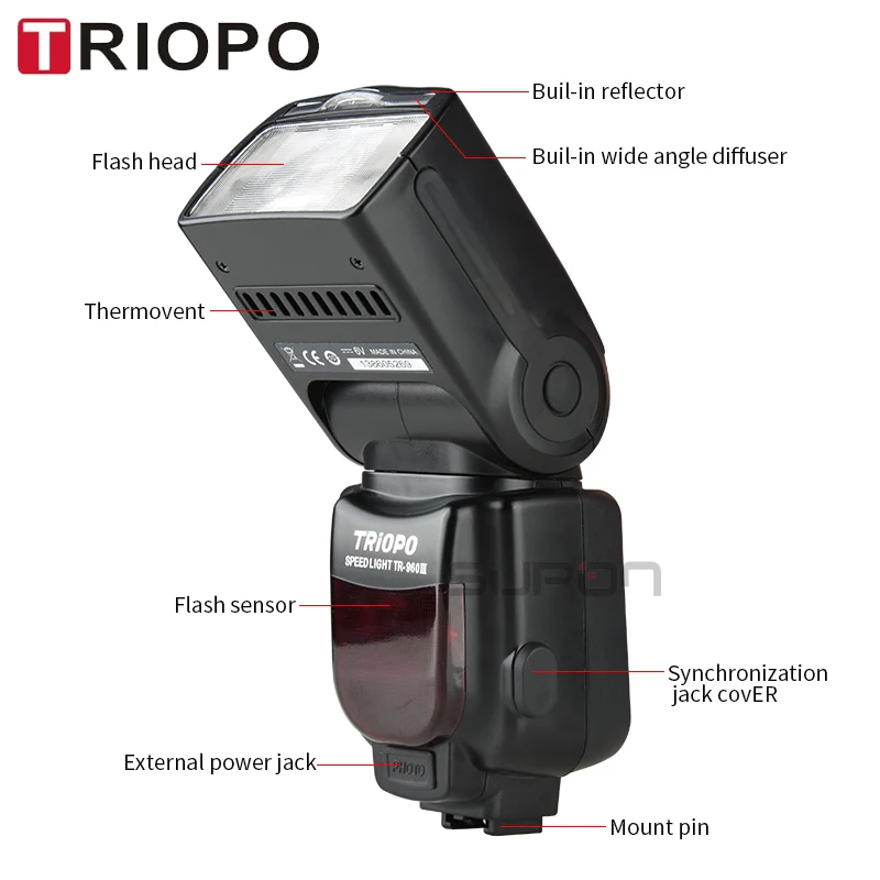 Triopo TR-960III вспышка для камеры со встроенной беспроводной системой 2 4G SONY |