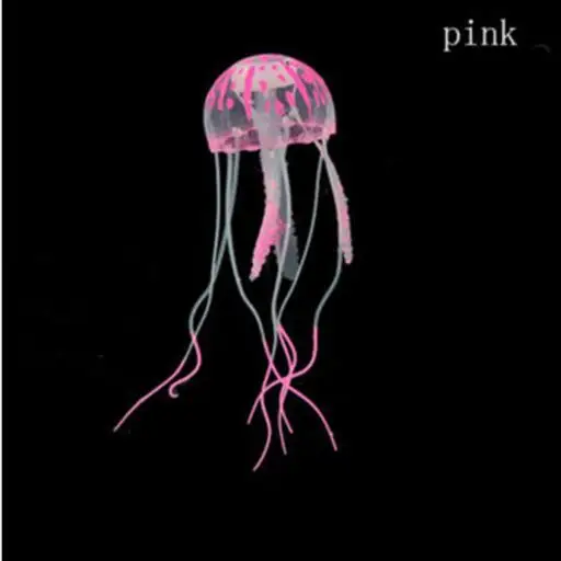 Pink 5 см, светящийся эффект, искусственные медузы, аквариумные рыбки, акварио, украшение, качественное Силиконовое желе, рыбные танки, маленький орнамент - Цвет: Pink