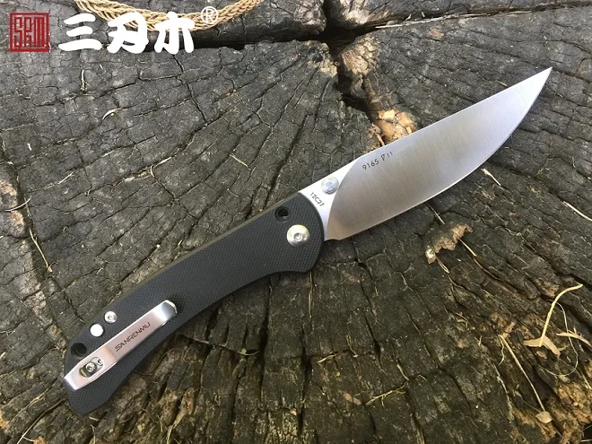 G10 SanRenMu 9165 карманный складной нож складной 12C27 сталь спасательное средство для выживания на открытом воздухе кемпинга EDC мини тактический Huinting нож CS GO - Цвет: G10
