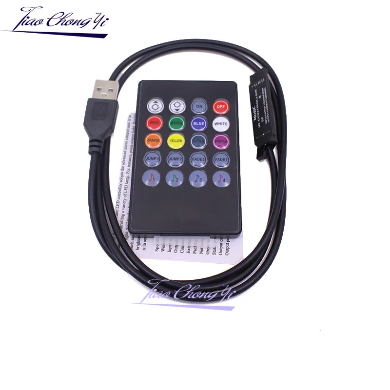 Музыкальный RGB-контроллер голосовой звуковой сенсор 5 В диммер 3*2A дистанционный