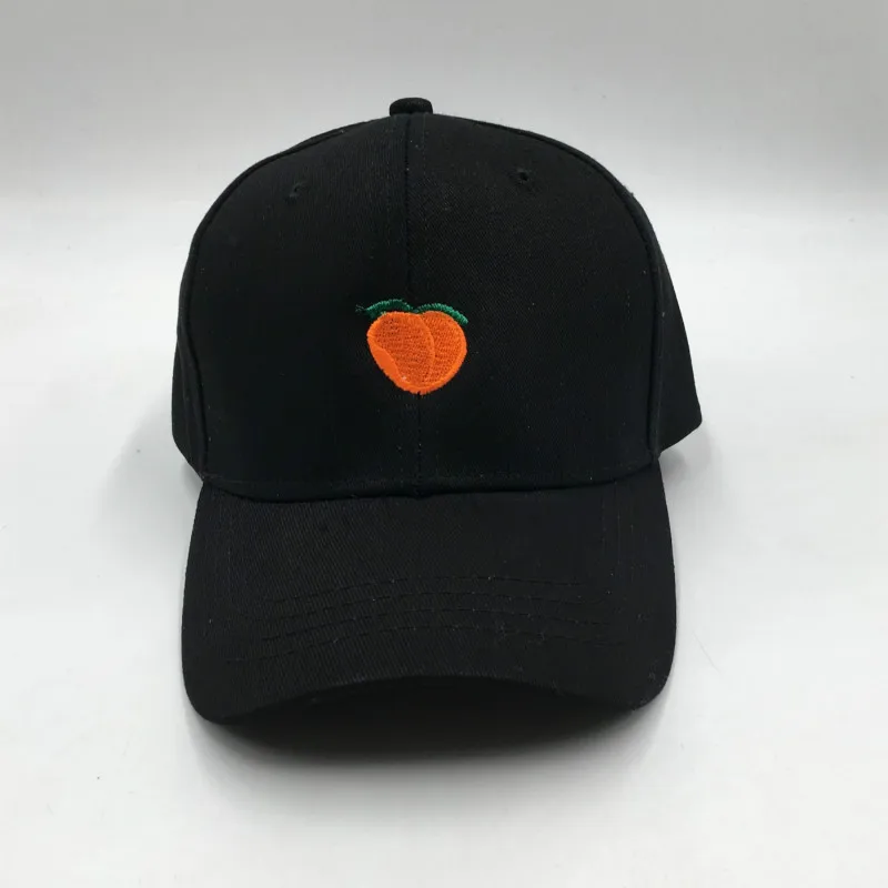peach black Мода папа шляпа для мужчин хлопок вышивка K Поп Бейсбол кепки хип Snapback шапка-Кепка унисекс рэп бейсболка Боб Прямая - Цвет: peach black