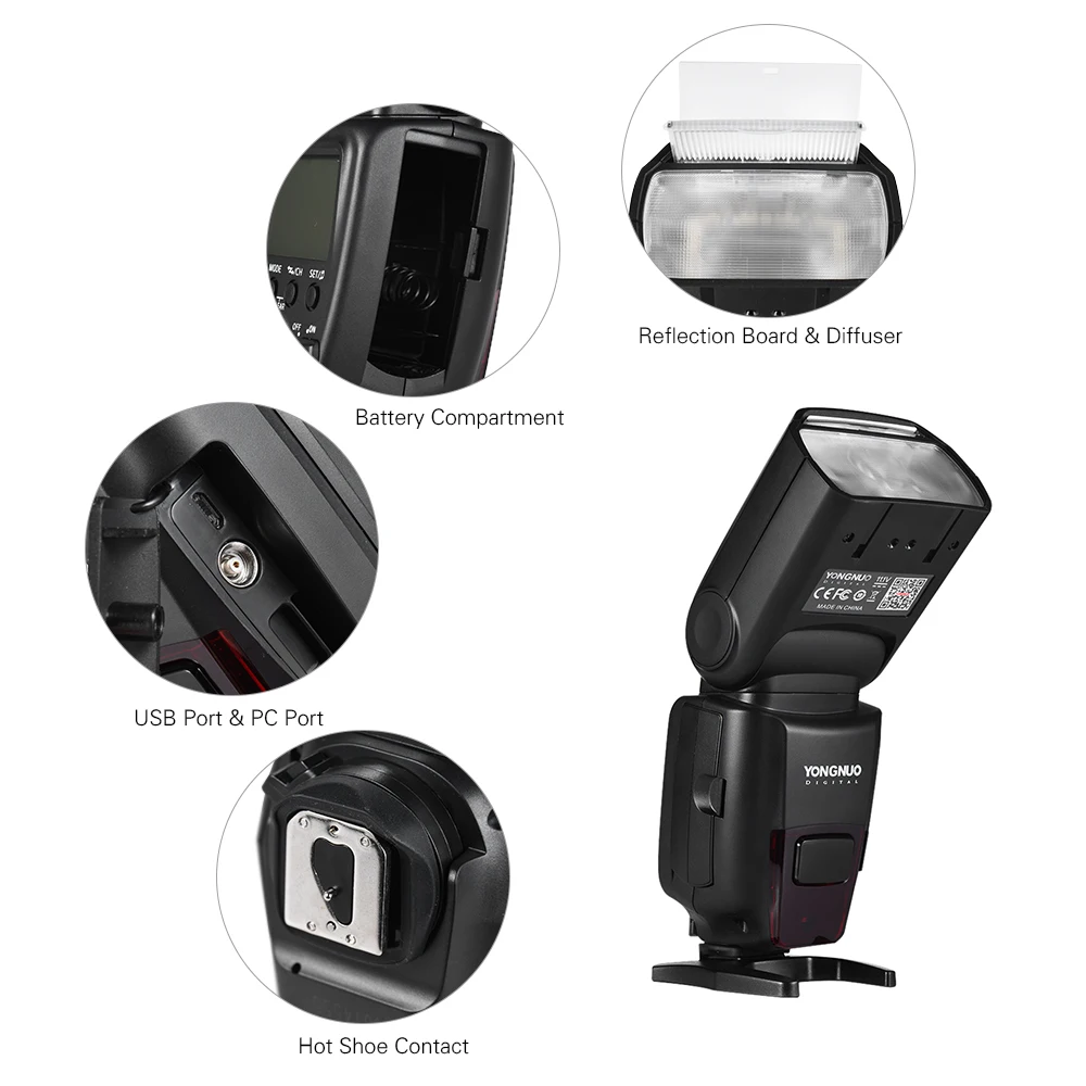 Беспроводная вспышка YONGNUO YN860Li Speedlite ЖК дисплей литиевая батарея для Canon Nikon