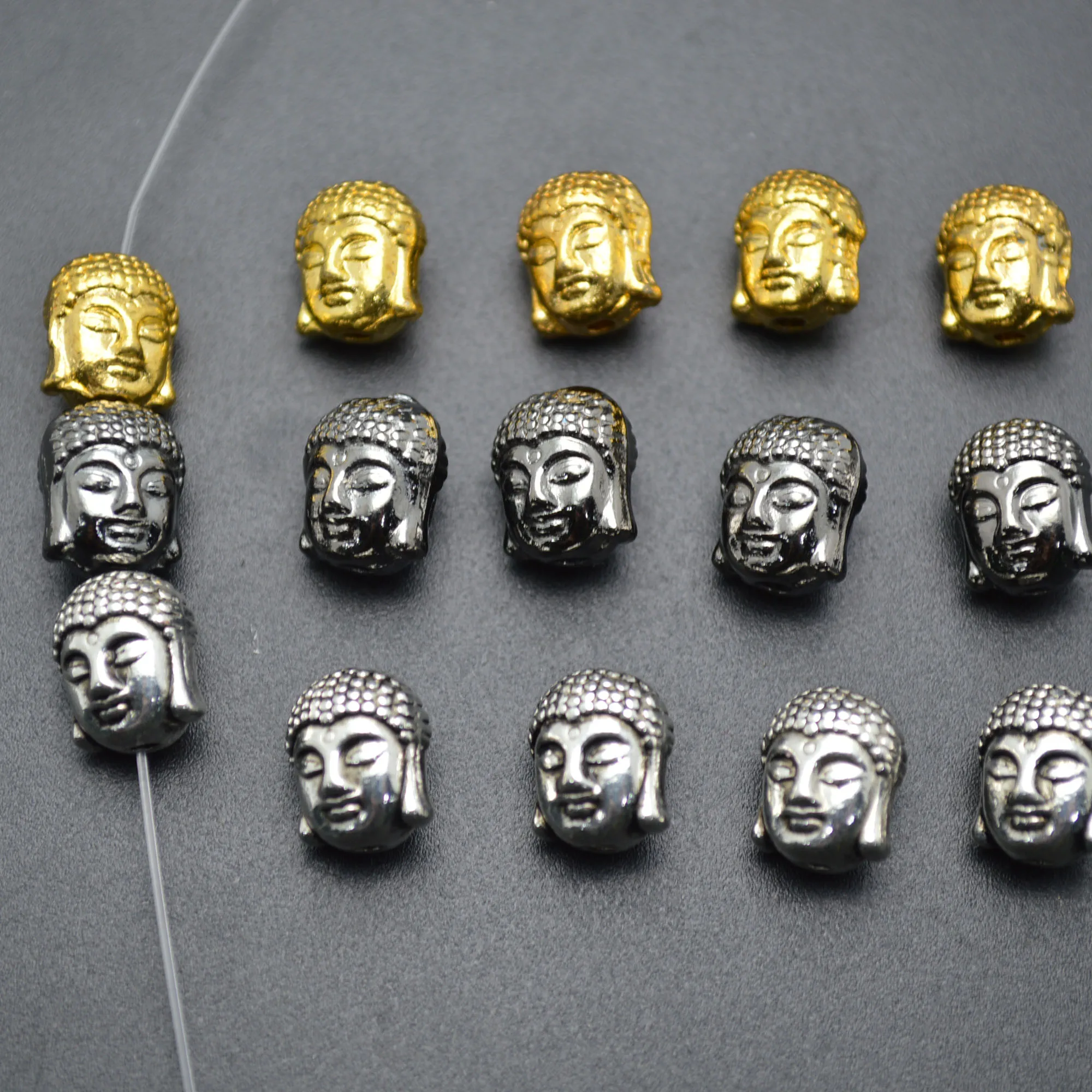2 шт./Лот двусторонняя металлическая деталь 8 х10 мм|metal spacer|buddha headloose beads |