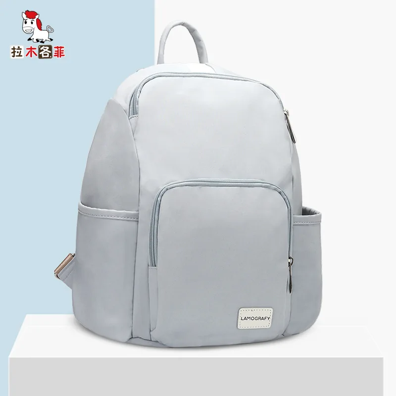 Light blue Мумия сумка рюкзак для мамы многофункциональный сумка из узорчатой ткани для маленьких детей сумка Hanimom - Цвет: Light blue