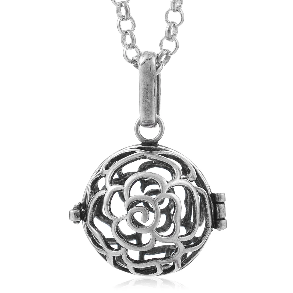 va-057-b Vocheng Bola Ball Angel Necklace 16MM Music Ball Vintage Pregnancy Necklace Aroma Essential Oil Diffuser Pregnant Women VA-048 - Окраска металла: va-057-b