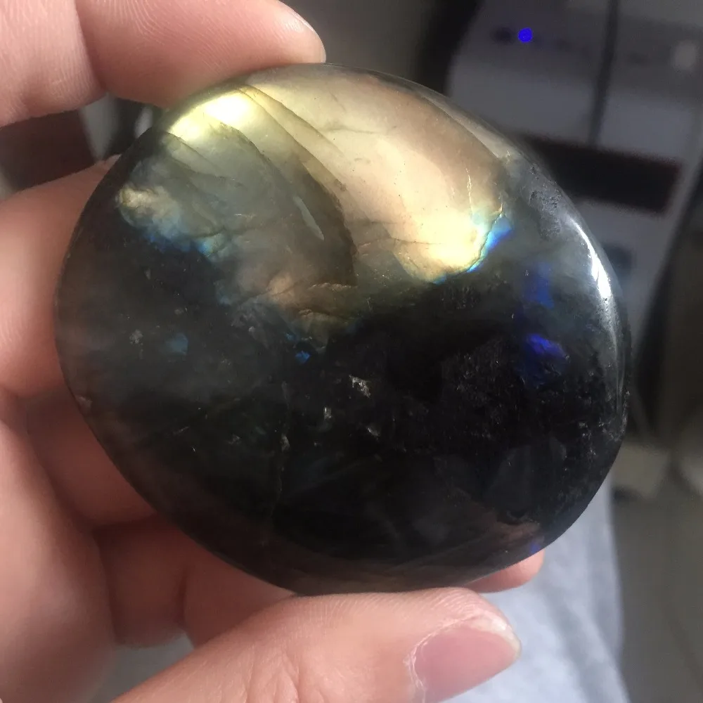 Непревзойденный 84 г натуральный яркий блестящий Лабрадорит аномальный плоский