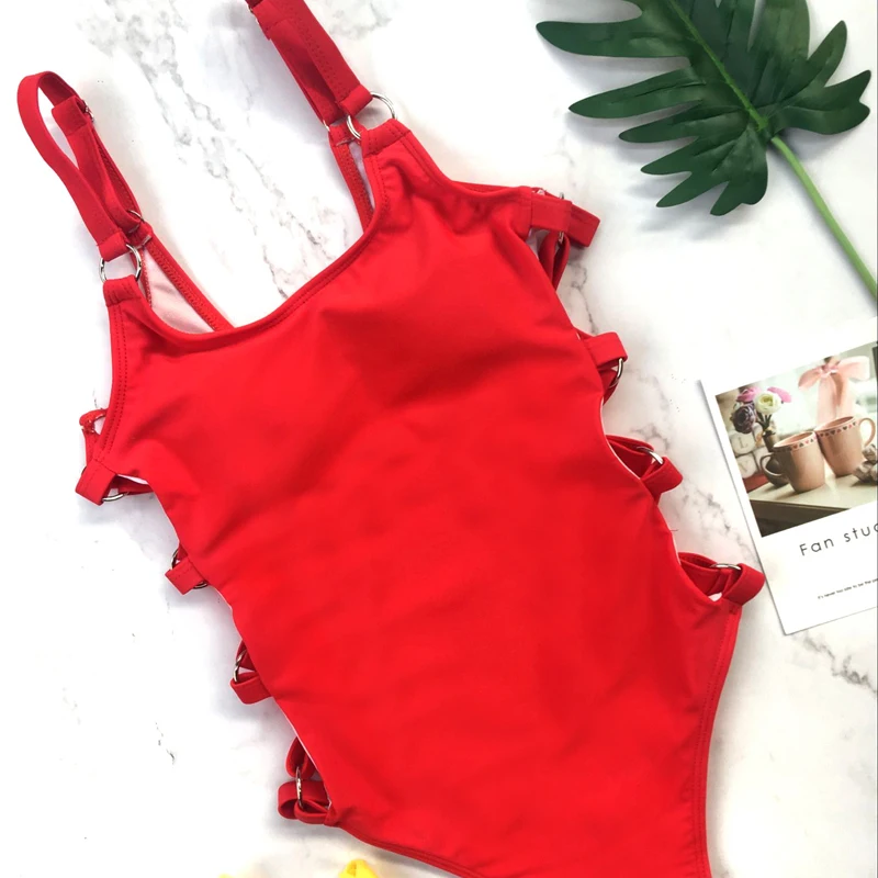 One Piece Swimsuit Bandage Swimwear Women Monokini Swimming Suit Bathing Biquini Trikini Saida De Praia Femme Bodysuits | Спорт и