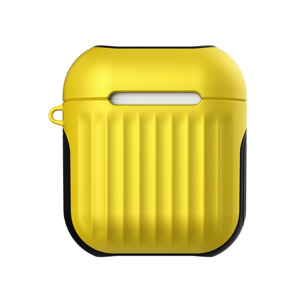 Yellow 2 в 1 чехол для наушников Airpods, защитный чехол для наушников Airpods, Модный чехол для наушников Apple Airpods, 2, 1 проводная зарядная коробка - Цвет: Yellow