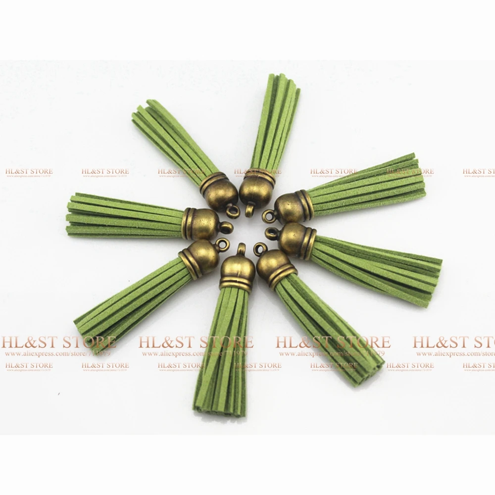 Средний (58 ММ) Оливковое С Античная Бронза Крышка Искусственного Замша Кожи