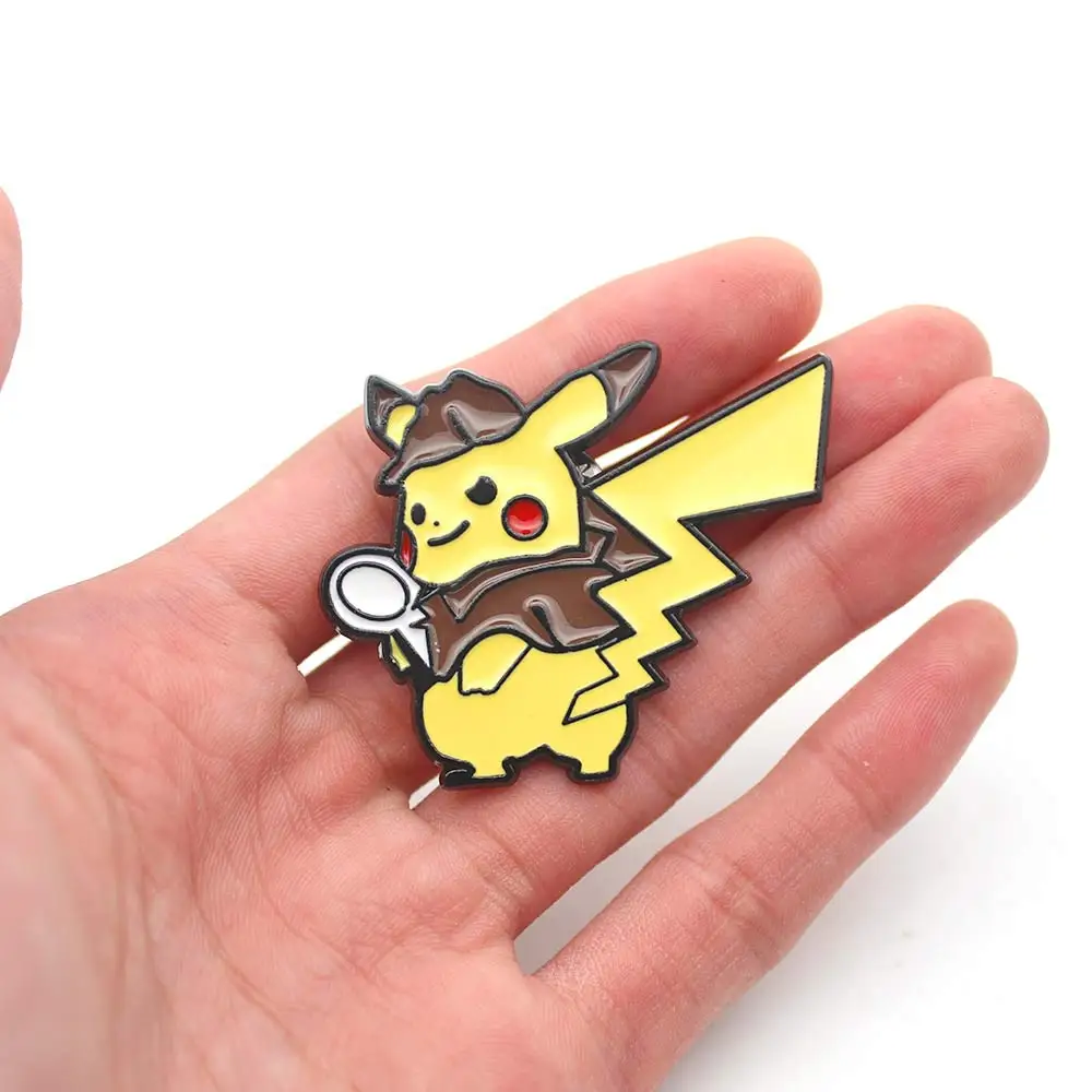 Аниме Pakemon значок Пикачу мультфильм символ Металл твердая эмаль брошка на