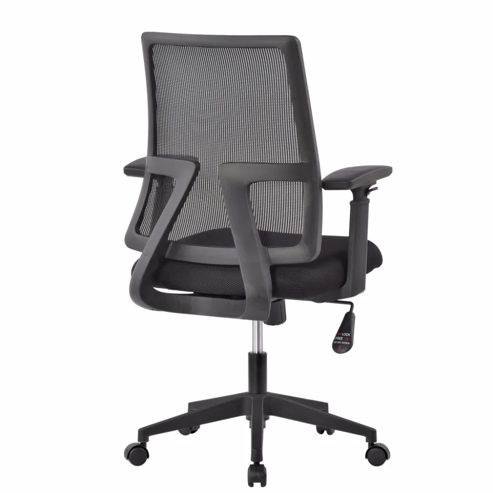 Современный офисный стул LANGRIA со средней спинкой с поворотной сеткой игровой 3 мя