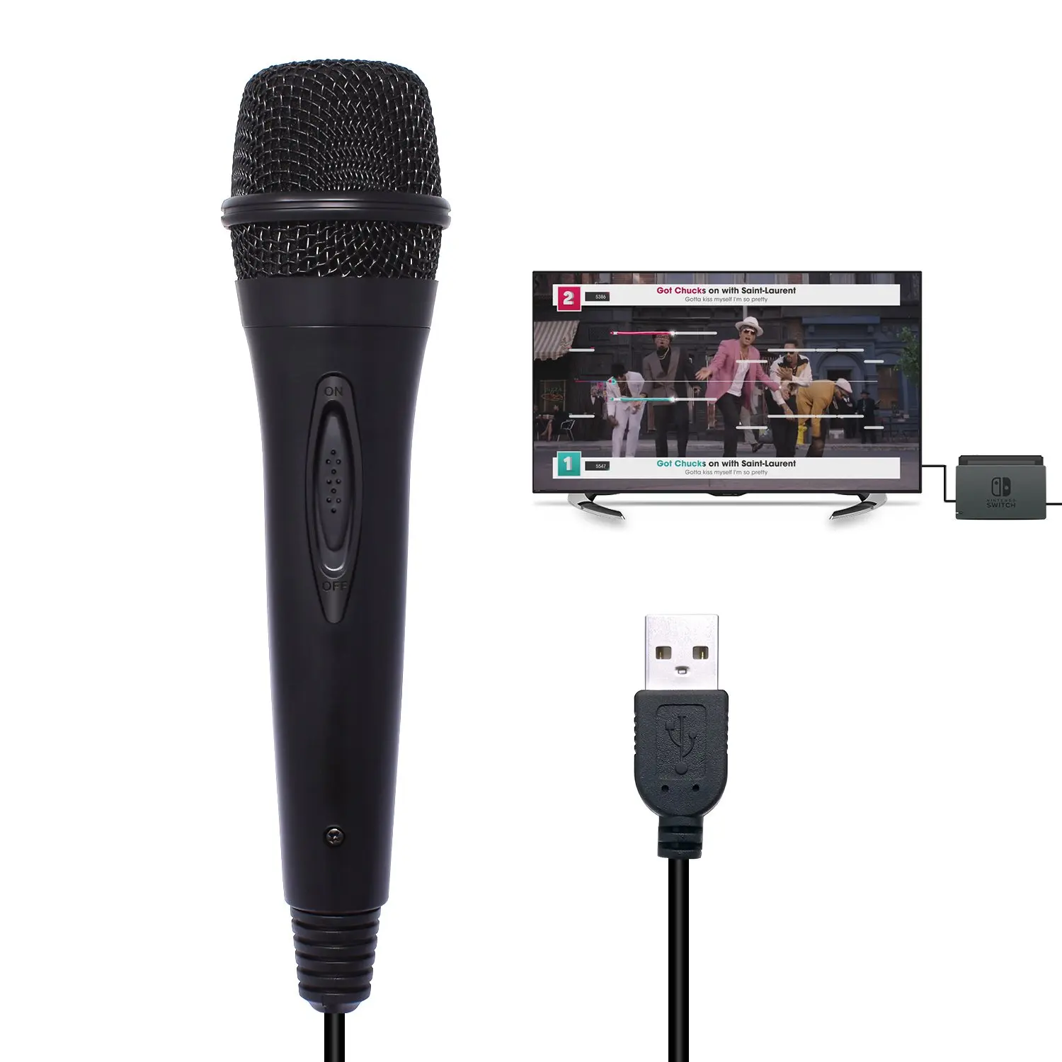 Проводной USB караоке игровой микрофон для nintendo Switch/wii U/PS4/Xbox One/Xbox 360/PC Поющая игра