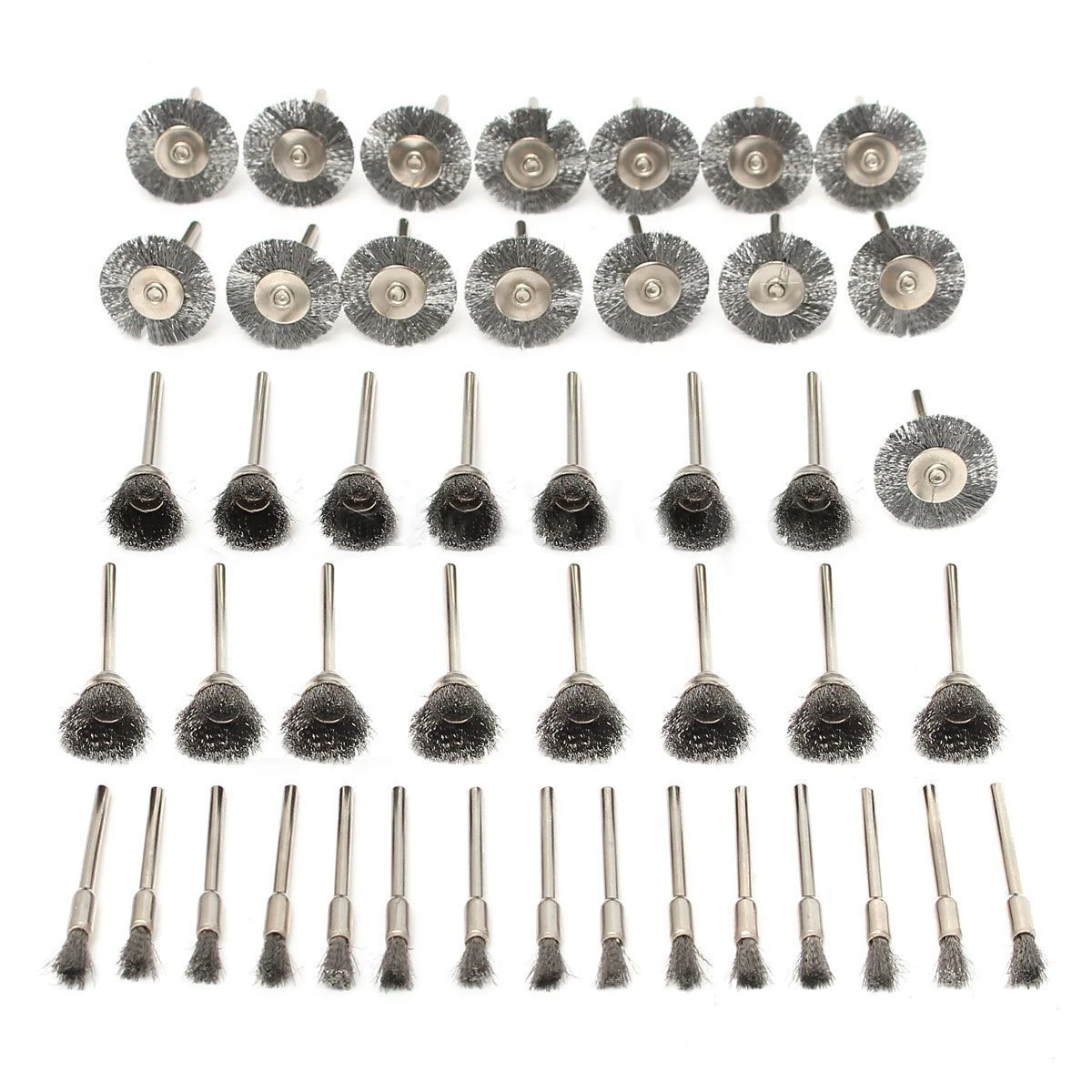 

Top quality 45Pcs Steel Wire Wheel Pen Cup Brushes Set Kit Accessories for Dremel Rotary Tool