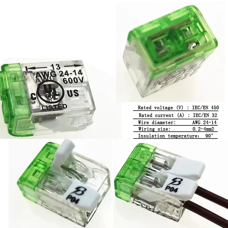 50 шт. awg24-14 0 2-4mm2 multi-functional Быстрый кабельный разъем 2 p 3 5 несколько сертификатов