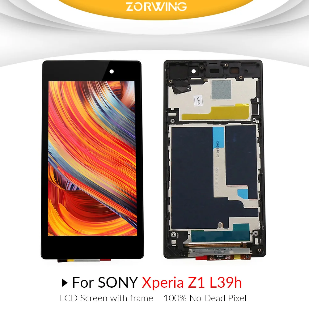 Класс AAA 5 0 &quotЖК дисплей для SONY Xperia Z1 ЖК кодирующий преобразователь сенсорного