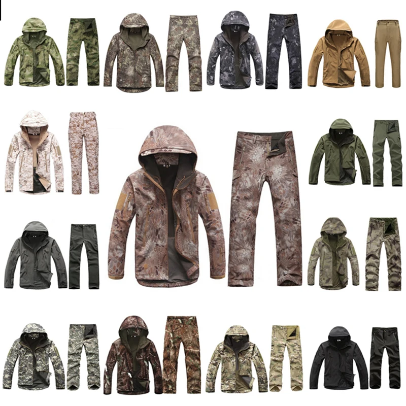 Тактическое снаряжение софтшелл камуфляжная куртка мужская армейская