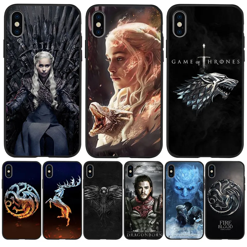 Игра Престолов Дейенерис Дракон Джон Сноу для iPhone X XR XS Max 5 5S SE 6 6S 7 8 Plus чехол для телефона Funda Coque Etui capa