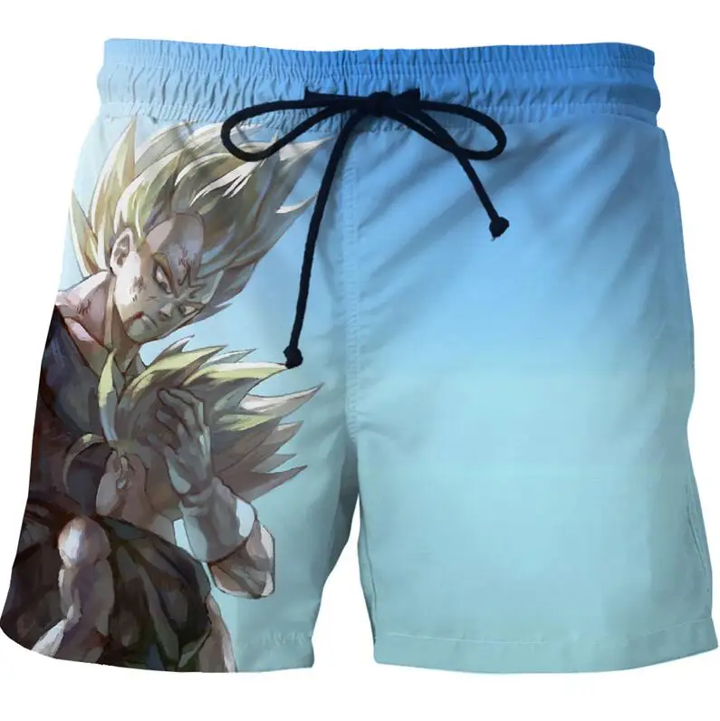 Многоцветный Cloudstyle2018 пляжные шорты мужские 3D печать Аниме dragon ball шорты S-5XL Цветной купальник Мужские шорты dragon ball бордшорты - Цвет: Многоцветный