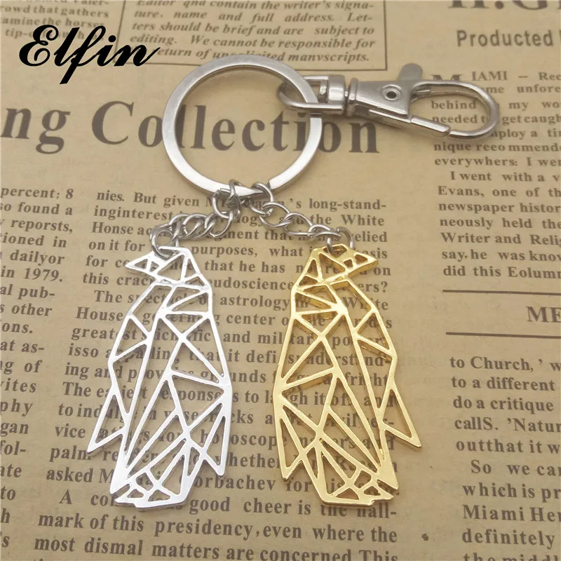 Elfin НОВЫЕ геометрические искусственные модные брелки в виде пингвина для ключей