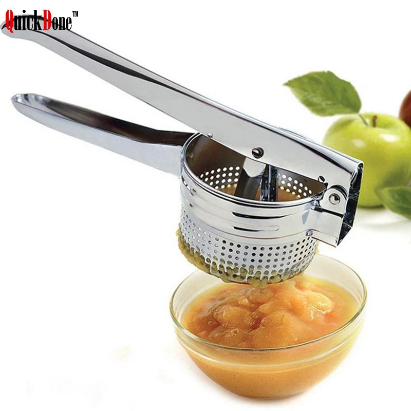 QuickDone Нержавеющая сталь для картофельного пюре Ricer ручная соковыжималка