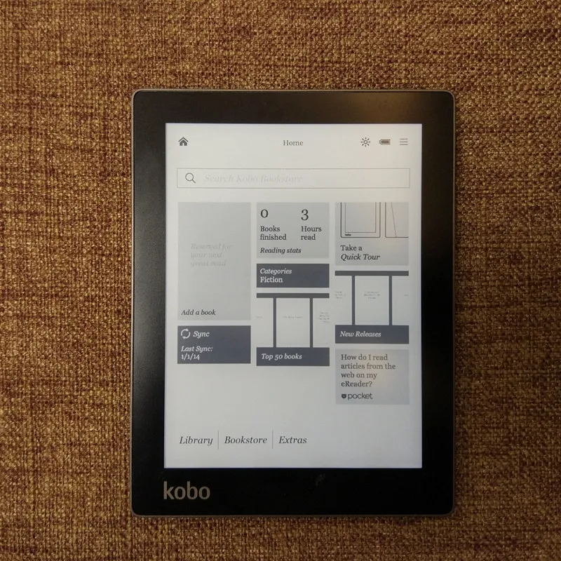 Отремонтированный Kobo Aura e-Book reader e-ink 6 дюймов разрешение 1024x758 N514 встроенный передний светильник e Book Reader
