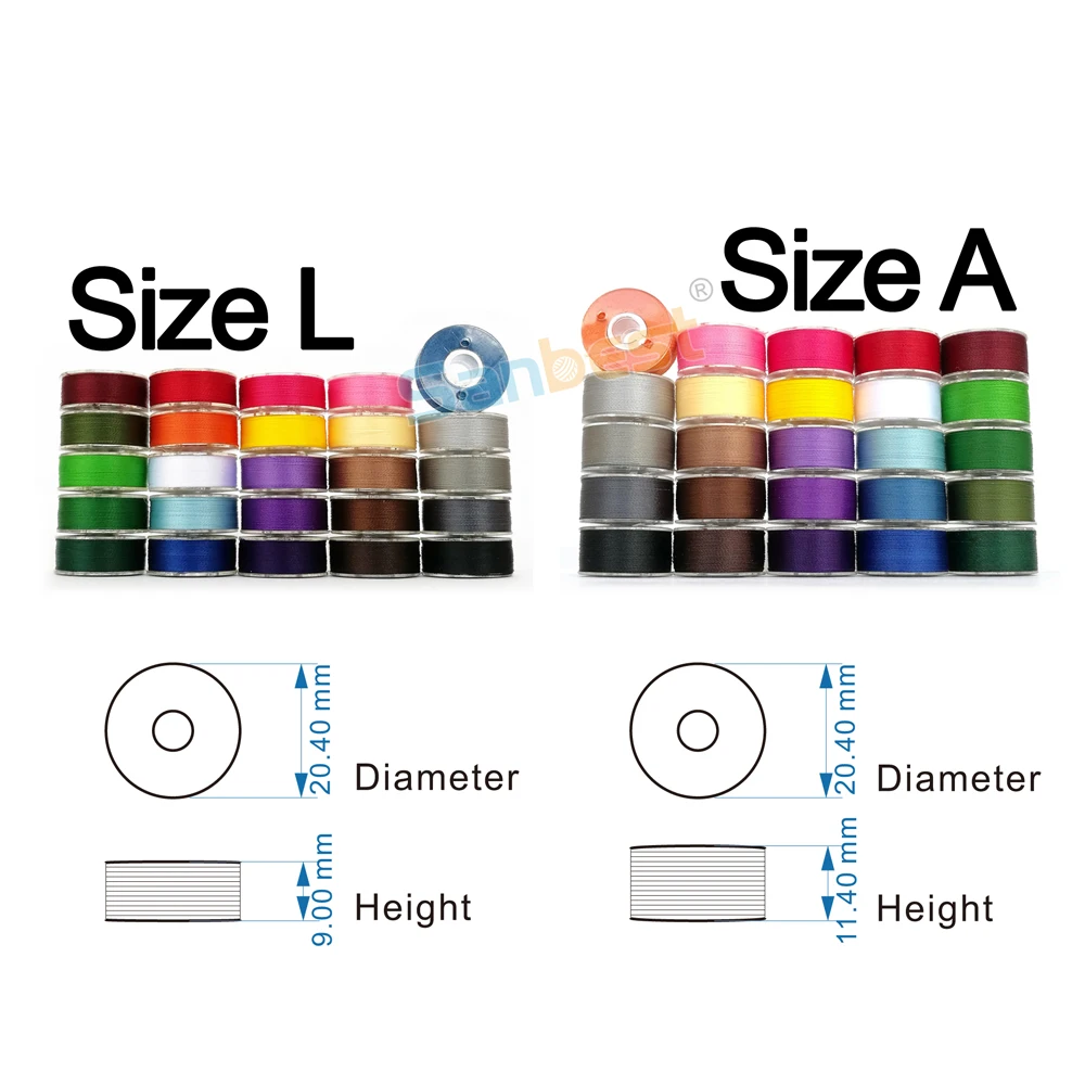 Sanbest многоцветные предварительно обмотанные шпульки для вышивания нитей машины