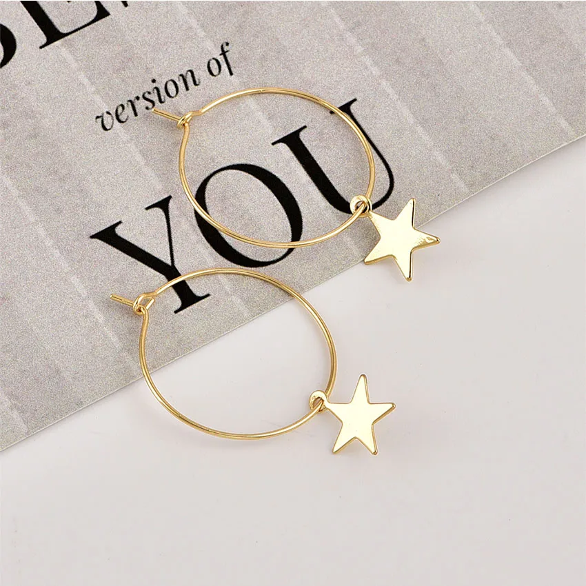 Женские серьги brincos Oorbellen Gold Star серьги-гвоздики букле d'oreille pendientes | Украшения и