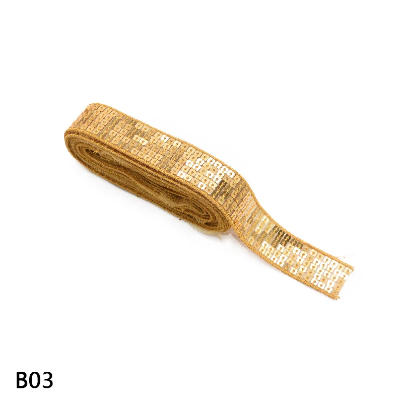 B03 5 ярдов/партия, 5 строк, блестящая квадратная Блестящая лента, ручная работа, шитье, одежда, головной убор, кружевная отделка, украшение для свадебной вечеринки - Цвет: B03