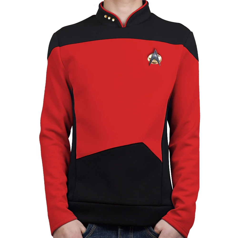 Star TNG красная рубашка нового поколения для путешествий Униформа костюм косплея